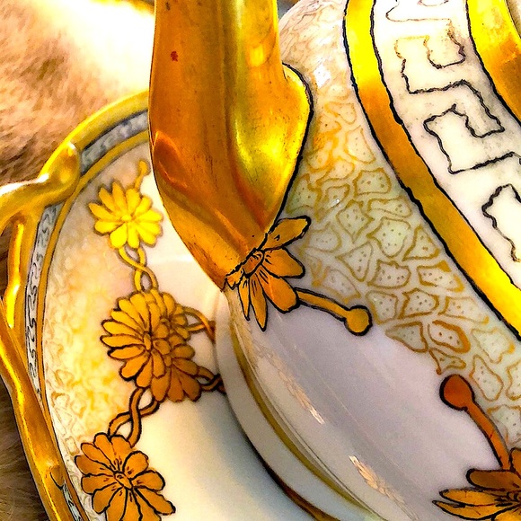 EUC- Antique French & German Hand-Painted Tea Set Pieces - Picture 5 of 16